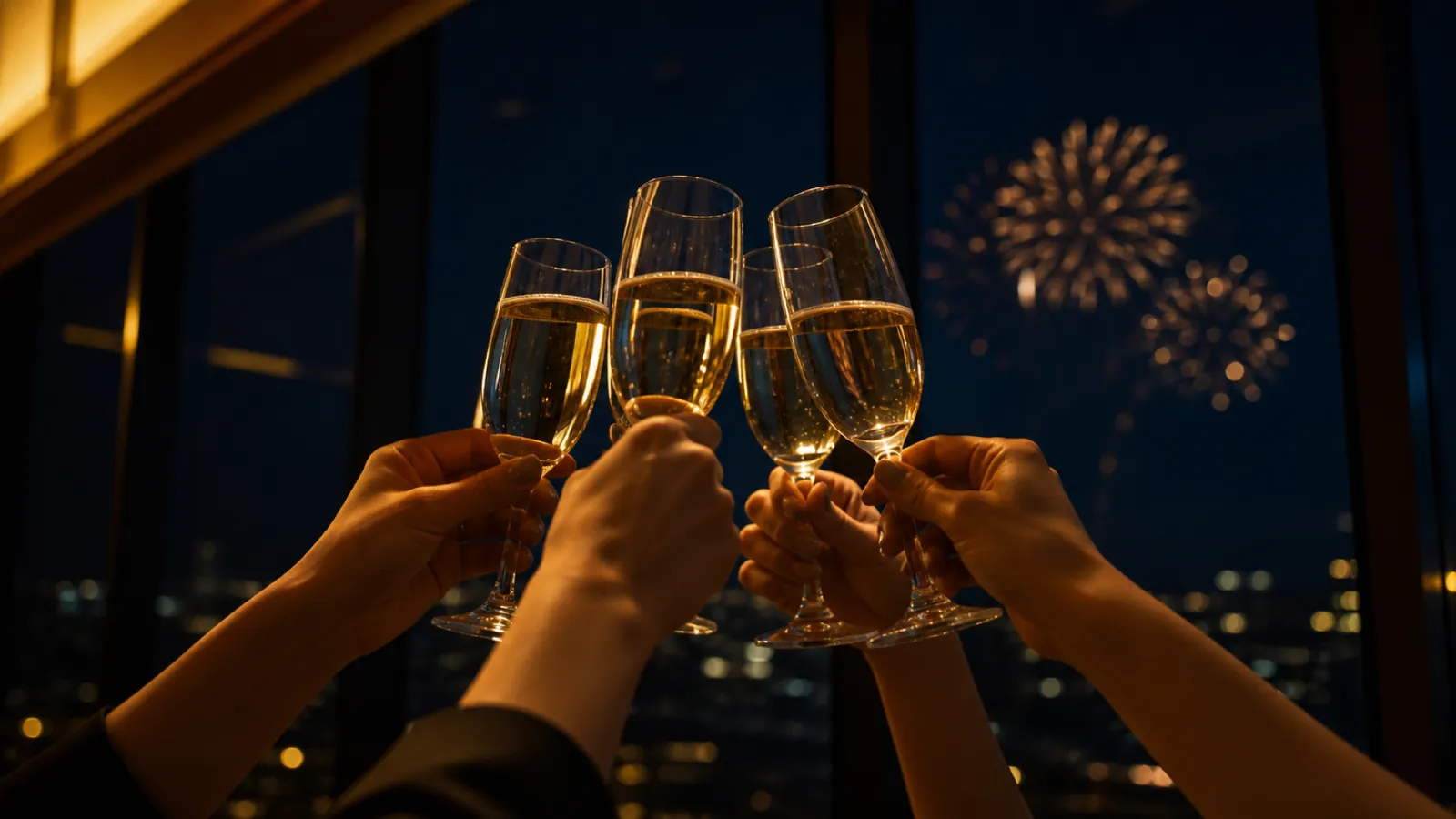 未来を先に祝う乾杯